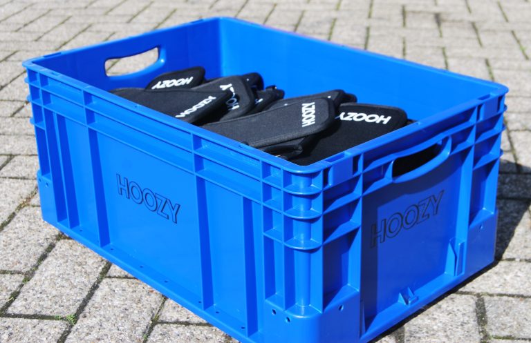 Bakken met Hoozy hoezen klaar voor een evenement